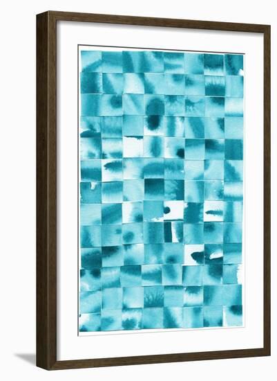 Blue Squares-Erin Lin-Framed Premium Giclee Print