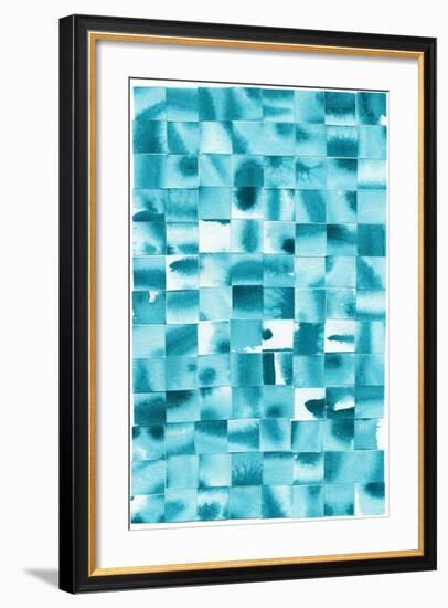 Blue Squares-Erin Lin-Framed Premium Giclee Print