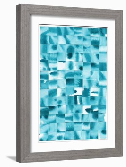 Blue Squares-Erin Lin-Framed Giclee Print