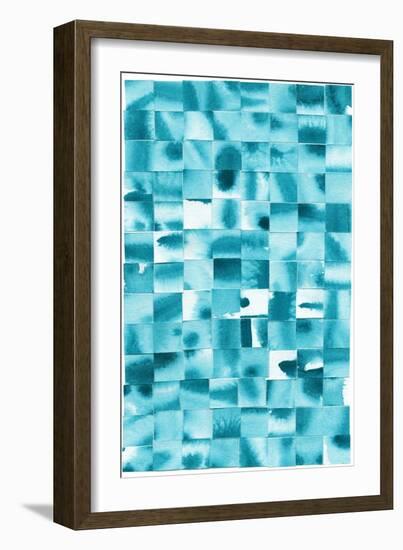 Blue Squares-Erin Lin-Framed Giclee Print