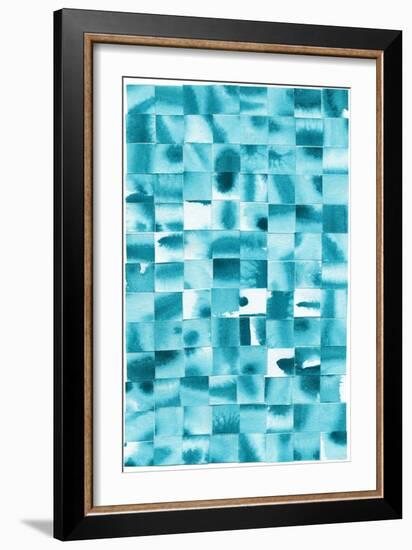 Blue Squares-Erin Lin-Framed Giclee Print