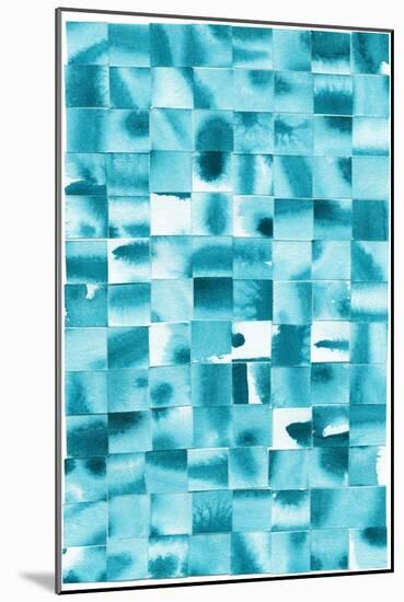 Blue Squares-Erin Lin-Mounted Giclee Print