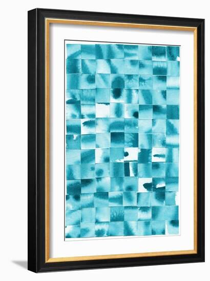 Blue Squares-Erin Lin-Framed Giclee Print