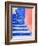 Blue Stairs Leading to Restaurant, Guanajuato, Mexico-Julie Eggers-Framed Photographic Print