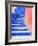 Blue Stairs Leading to Restaurant, Guanajuato, Mexico-Julie Eggers-Framed Photographic Print