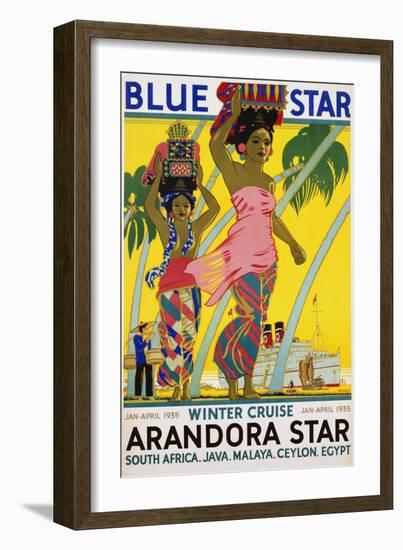 Blue Star Arandora Star Poster-Kenneth Shoesmith-Framed Giclee Print