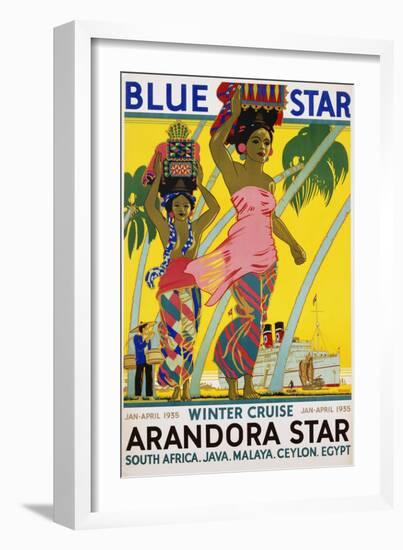 Blue Star Arandora Star Poster-Kenneth Shoesmith-Framed Giclee Print