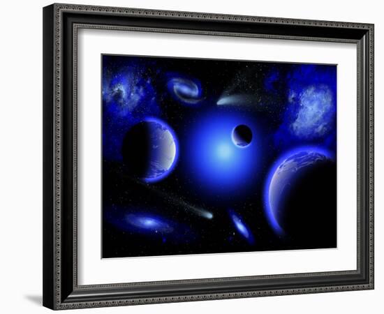 Blue Stars are Amongst the Youngest of the Stars in the Universe-Stocktrek Images-Framed Photographic Print