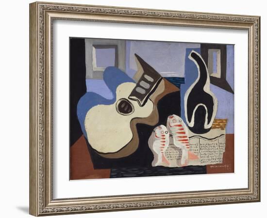 Blue Still Life with Bottle-Louis Marcoussis-Framed Giclee Print