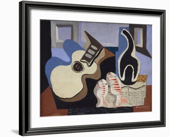 Blue Still Life with Bottle-Louis Marcoussis-Framed Giclee Print