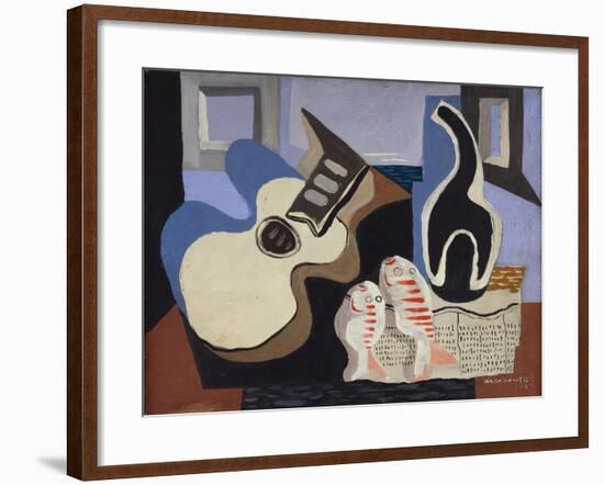 Blue Still Life with Bottle-Louis Marcoussis-Framed Giclee Print