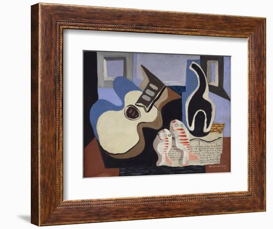 Blue Still Life with Bottle-Louis Marcoussis-Framed Giclee Print