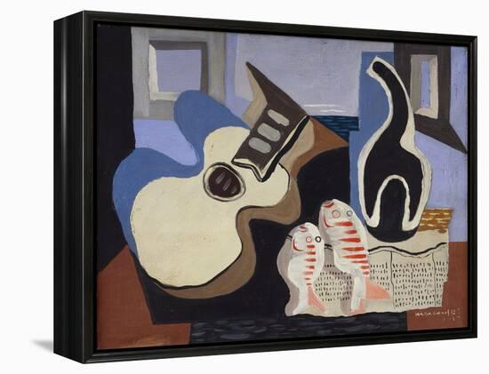 Blue Still Life with Bottle-Louis Marcoussis-Framed Premier Image Canvas