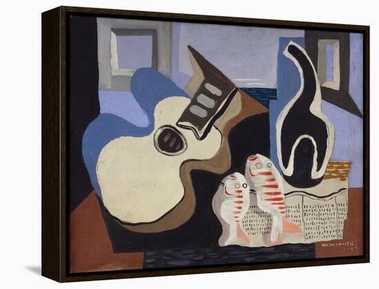 Blue Still Life with Bottle-Louis Marcoussis-Framed Premier Image Canvas
