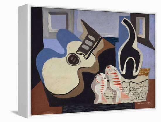 Blue Still Life with Bottle-Louis Marcoussis-Framed Premier Image Canvas