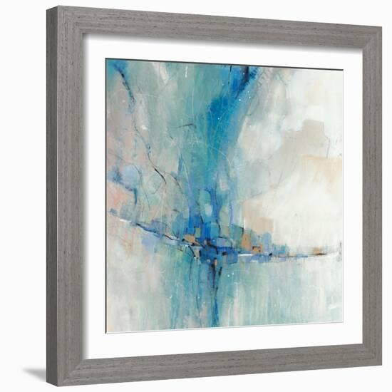 Blue Stone Abstract I-Tim OToole-Framed Art Print