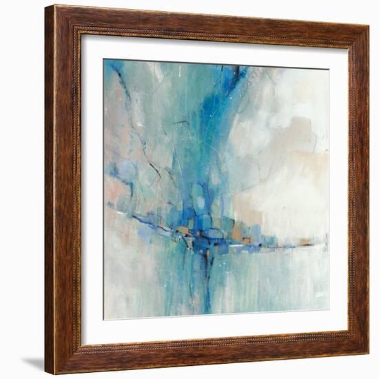 Blue Stone Abstract I-Tim OToole-Framed Art Print