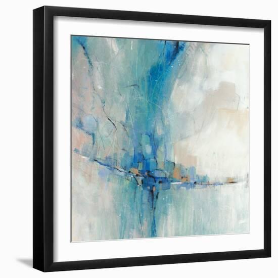 Blue Stone Abstract I-Tim OToole-Framed Art Print