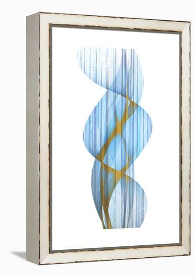 Blue Stripe-Kimberly Allen-Framed Stretched Canvas