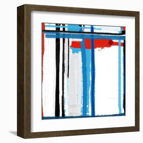 Blue Strokes-NaxArt-Framed Art Print