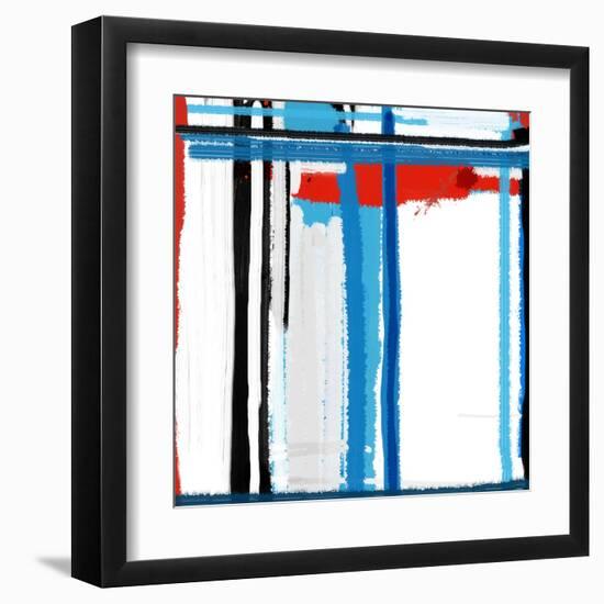 Blue Strokes-NaxArt-Framed Art Print