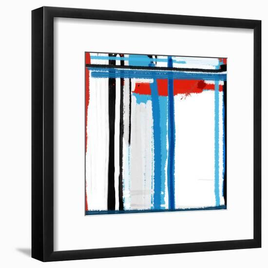 Blue Strokes-NaxArt-Framed Art Print