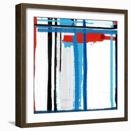 Blue Strokes-NaxArt-Framed Art Print