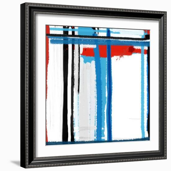 Blue Strokes-NaxArt-Framed Art Print