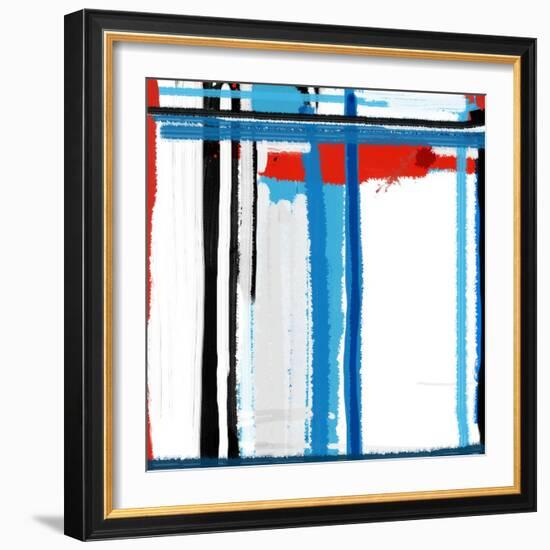 Blue Strokes-NaxArt-Framed Art Print