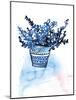 Blue Succulent Pot-Paula Mills-Mounted Giclee Print