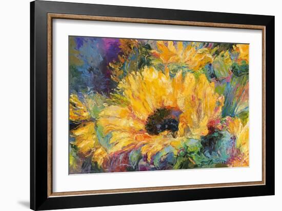 Blue Sunflowers-Richard Wallich-Framed Giclee Print