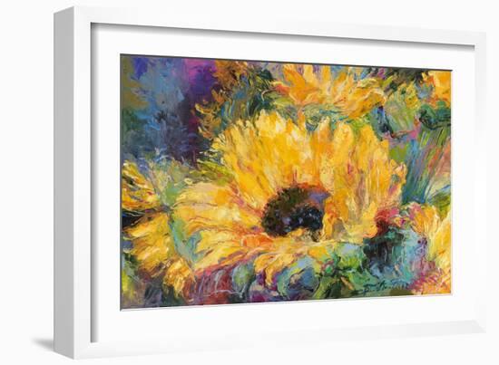 Blue Sunflowers-Richard Wallich-Framed Giclee Print