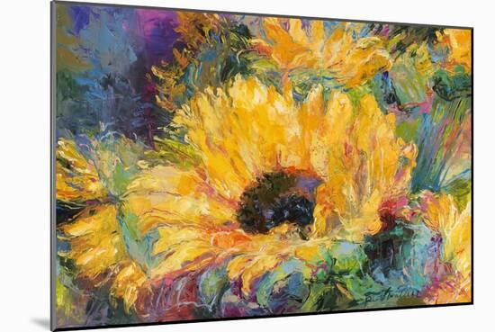 Blue Sunflowers-Richard Wallich-Mounted Giclee Print