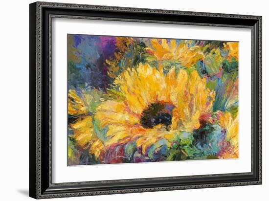 Blue Sunflowers-Richard Wallich-Framed Giclee Print