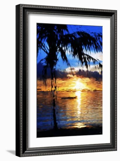 Blue Sunset - In the Style of Oil Painting-Philippe Hugonnard-Framed Giclee Print