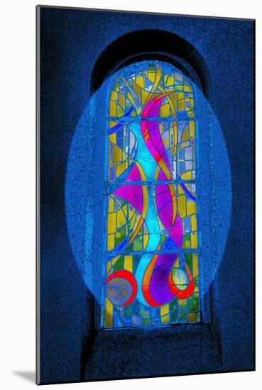 Blue Swirls, from the Series Eglise St Pierre D'Arene, 2015-Joy Lions-Mounted Giclee Print