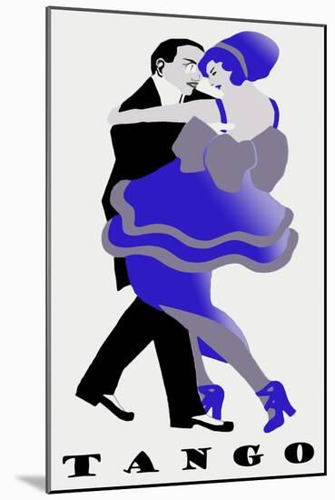 Blue Tango-null-Mounted Giclee Print