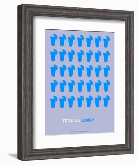 Blue Tequila Shots-NaxArt-Framed Art Print