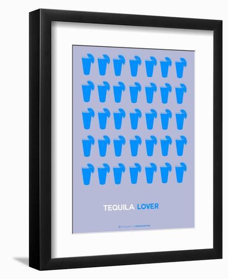 Blue Tequila Shots-NaxArt-Framed Art Print