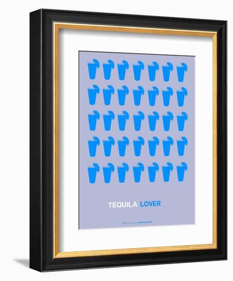 Blue Tequila Shots-NaxArt-Framed Art Print