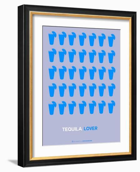 Blue Tequila Shots-NaxArt-Framed Art Print