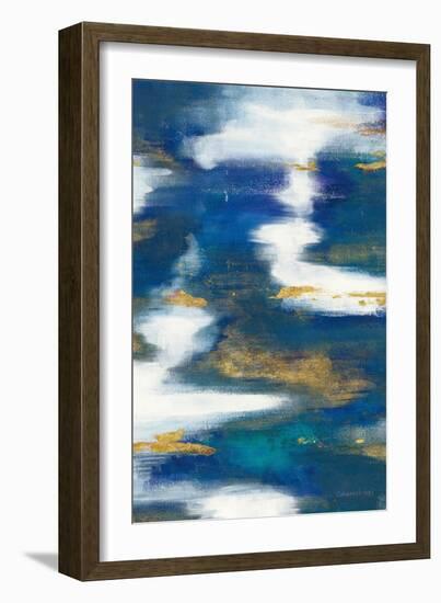 Blue Texture II Gold Crop-Danhui Nai-Framed Art Print