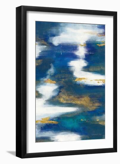 Blue Texture II Gold Crop-Danhui Nai-Framed Art Print