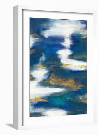 Blue Texture II Gold Crop-Danhui Nai-Framed Art Print