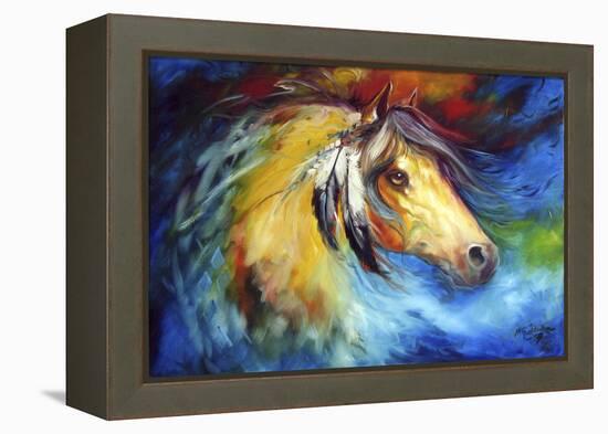 Blue Thunder War Pony-Marcia Baldwin-Framed Stretched Canvas