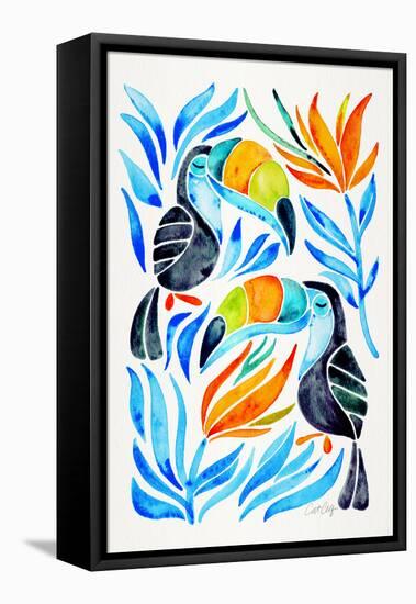 Blue Toucans-Cat Coquillette-Framed Premier Image Canvas