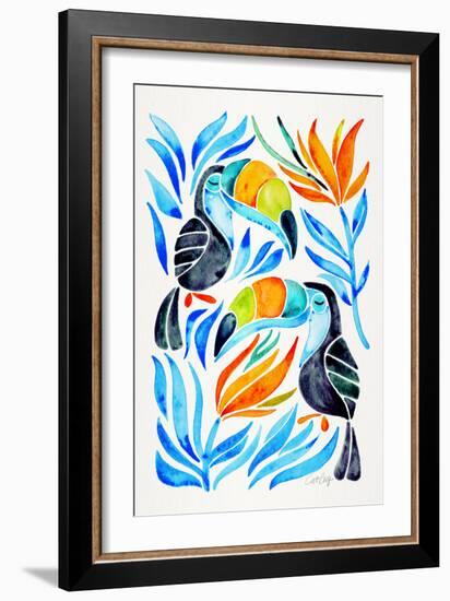 Blue Toucans-Cat Coquillette-Framed Giclee Print