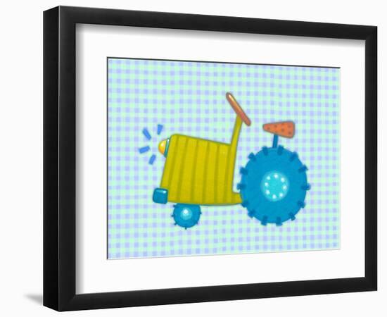 Blue Tractor-Viv Eisner-Framed Premium Giclee Print