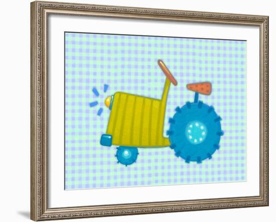 Blue Tractor-Viv Eisner-Framed Art Print