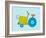 Blue Tractor-Viv Eisner-Framed Art Print